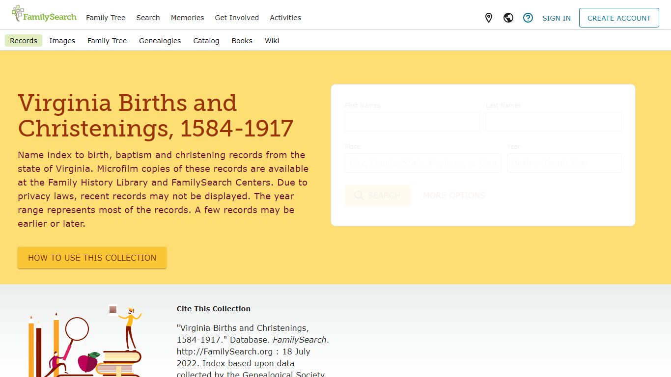 Virginia Births and Christenings, 1584-1917 • FamilySearch